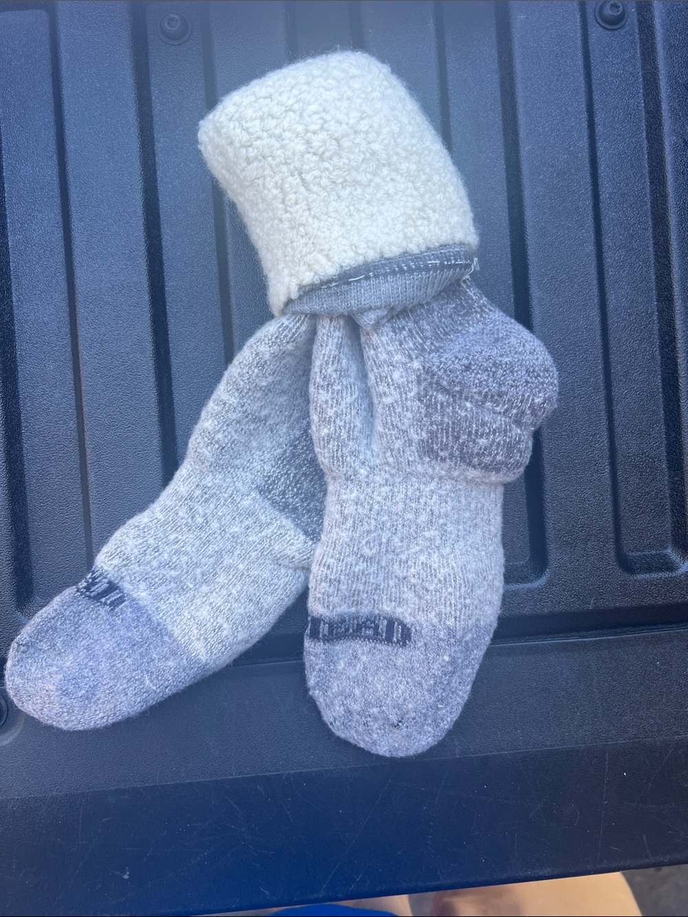 RedHead Gray Sherpa-Lined Athletic Crew Socks